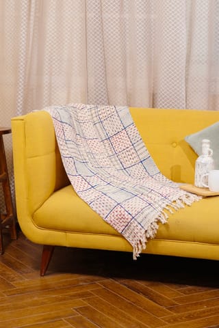 Ayuda Homes - Psychedelic Cotton Throw - Block Printed