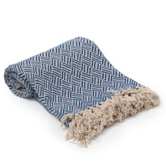 Ayuda Homes - Royal Cotton Throw - Hand Knitted