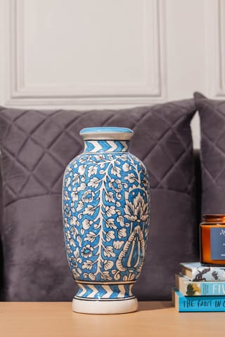 Ayuda Homes - Sapphire Ceramic Vase
