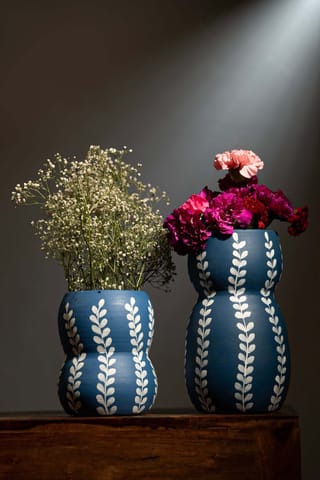 Ayuda Homes - Climber Terracotta Vase (Set of 2)