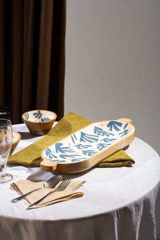Ayuda Homes - Soft Bloom Wooden Serveware