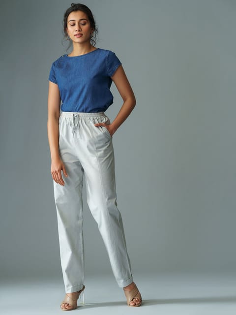 B77 Life - DANTE - Semi Formal Cotton Linen Drawsting Pants