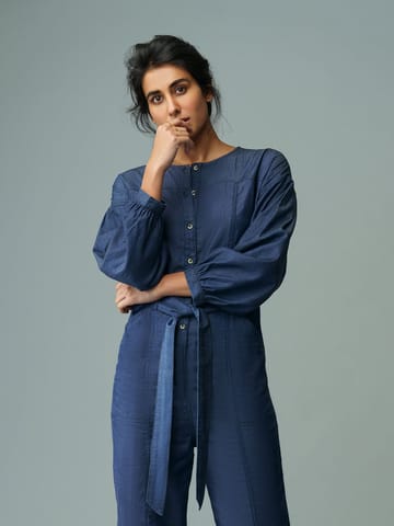 B77 Life - UKIYO-Full Sleeves Jumpsuit in Eco Denim