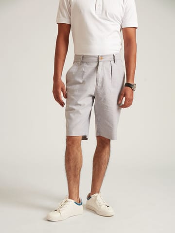 B77 Life - BJORN - Stylish Grey Shorts In Organic Cotton