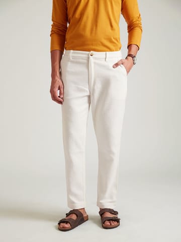 B77 Life - ISAAC - Pristine White Organic Cotton Pants