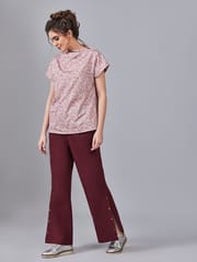 B77 Life - BREE - Organic Cotton Boot Leg Pants with Slit
