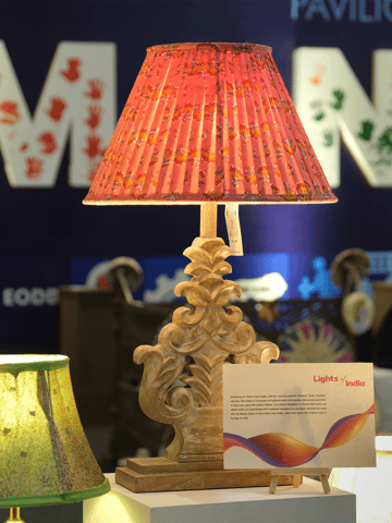 Inara Home - Peach Block Print Empire Lampshade