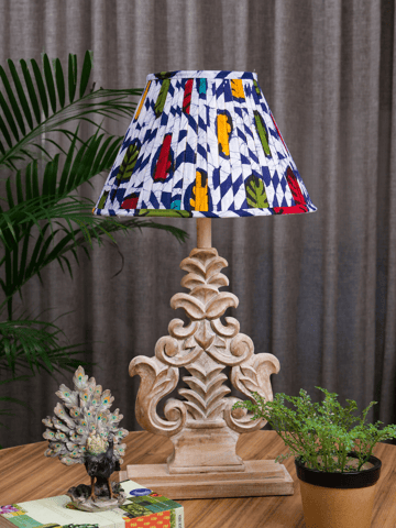 Inara Home - Multicolour Batik Print Pleated Empire Lampshade