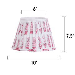 Inara Home - Red Paisley Block Print Pleated Empire Lampshade