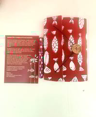 Handmade Ecofriendly Kalamkari Print Diary, Unique Stationary & Self-Care Box Hamper
