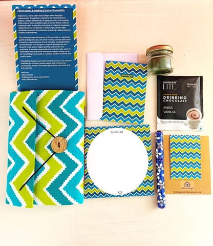 Handmade Ecofriendly Kalamkari Themed Diary, Unique Stationary & Self-Care Box Hamper