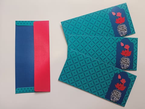 Jaipuri Blue Pottery Gift Envelopes (set of four)