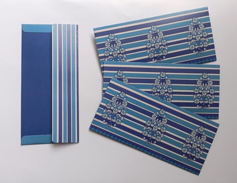 Indigo Bloom Gift Envelopes (set of four)