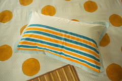 Earthan - Genda Phool - Hand block printed cotton bed sheets and pillow cases