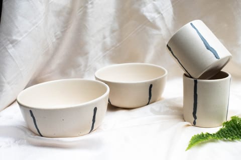 Earthan - 2 Mug and 2 Bowl with a beautiful gift box