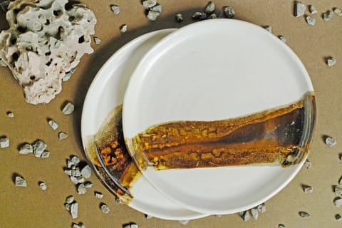 Earthan - Ceramic Off-White Snack Plate- Set of 2