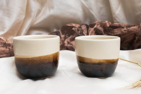 Earthan - Half & Half Ceramic Tea Cup