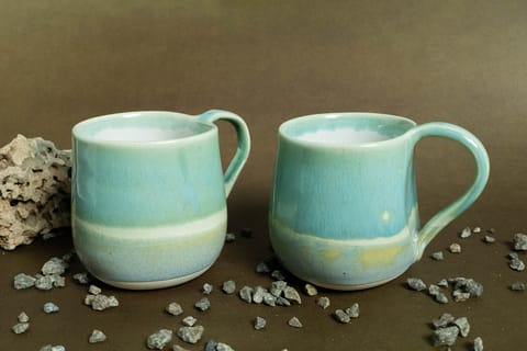 Earthan - Blue Green Ceramic Mug Set of 2