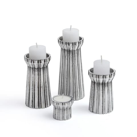 Studio Trataka - Qutub Silver Candle Stand - T Light