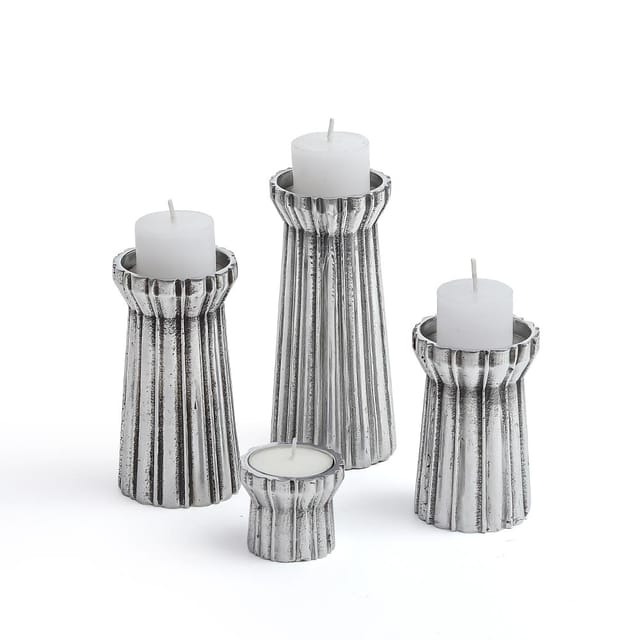Studio Trataka - Qutub Silver Candle Stand - T Light