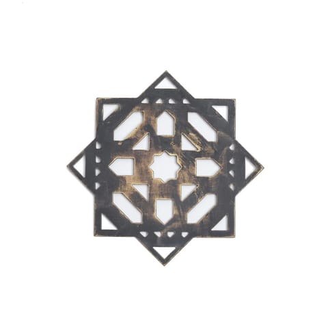 Studio Trataka - Mantra Coasters - Brown Verdigris Set Of 2