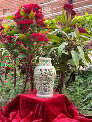Project Virasat - Soapstone Flower Vase 6"