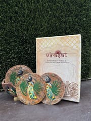 Project Virasat-Coaster Painted ( Peacock )