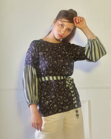 97-MOTIFS - Retrograde Top ( Black and White )