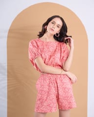 97-MOTIFS - Summer Epiphany Co-ord Set (Peach)