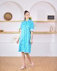 97-MOTIFS - Siesta Shirt Dress (Pacific Blue)