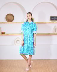 97-MOTIFS - Siesta Shirt Dress (Pacific Blue)