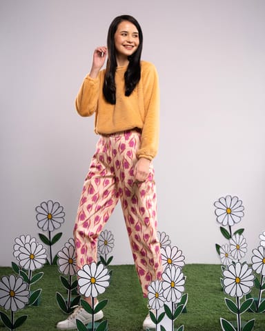 97-MOTIFS - Tulip, Tulip Everywhere Pants (Peach)