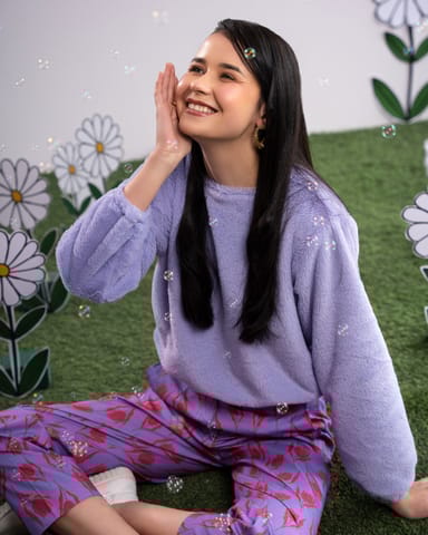 97-MOTIFS - Tulip, Tulip Everywhere Pants (Lavender)