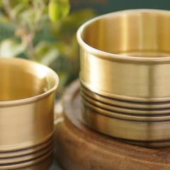 Courtyard-Bhor Tea Cups (Set of 2 ) Made of Brass