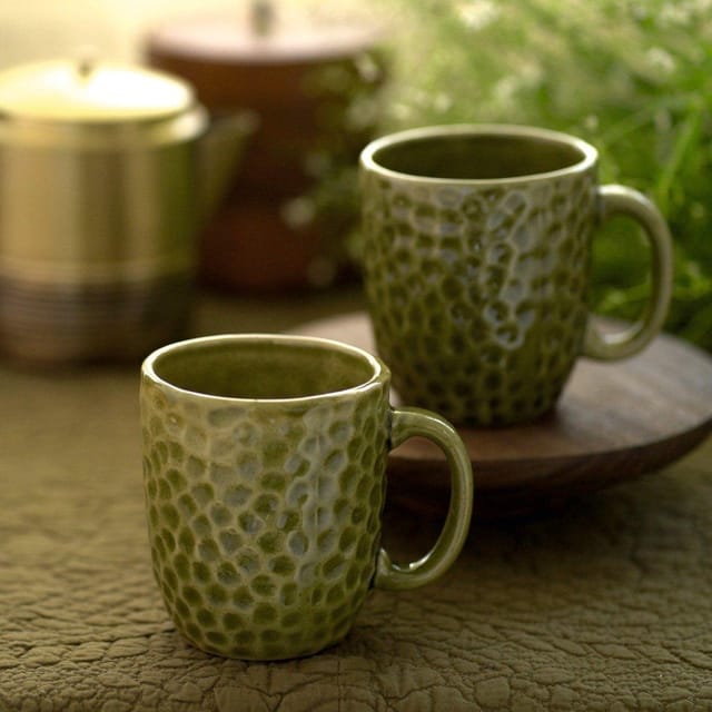 Courtyard-Bhor Sage Milk Mug Set Of 2