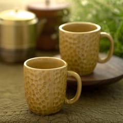 Courtyard-Bhor Ochre Milk Mug Set Of 2