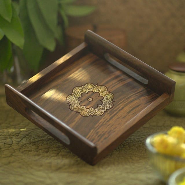 Courtyard-Mandala Square Tray