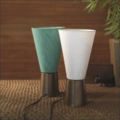 Courtyard-Jai Table Light With White Texture Shade