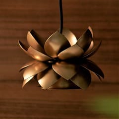 Courtyard-Sarovar Hanging Gold Lamp Cluster of 2