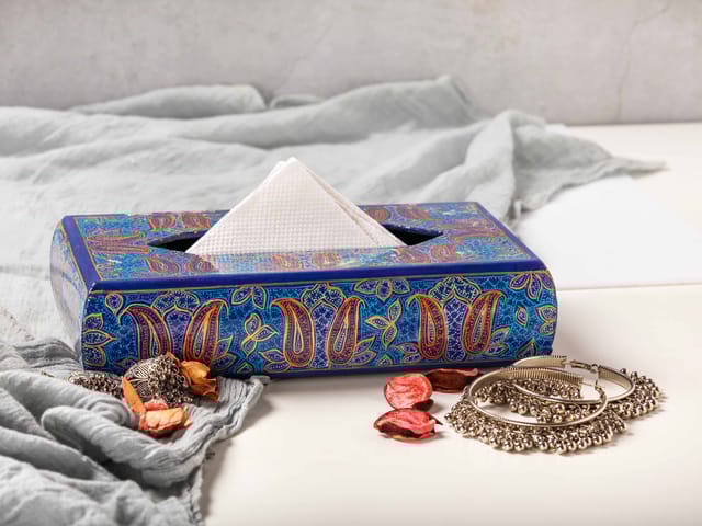 Sabroza Arts - Paper machie wooden Tissue box