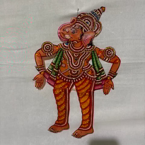 Sindhe Siva - Natural leather Ganesha puppet