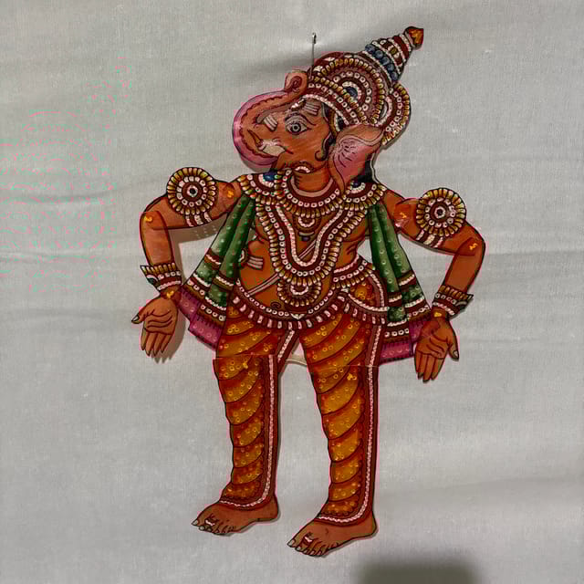 Sindhe Siva - Natural leather Ganesha puppet