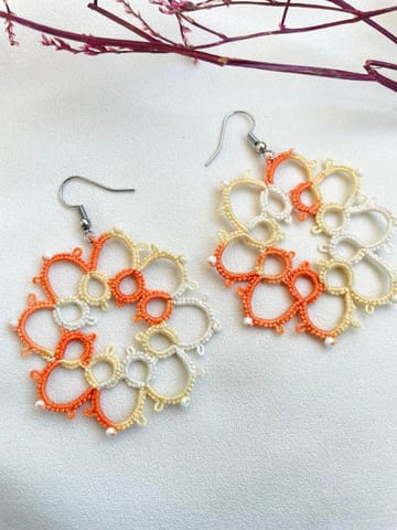 Knots to Node - Sunny Citrus Glow Earrings