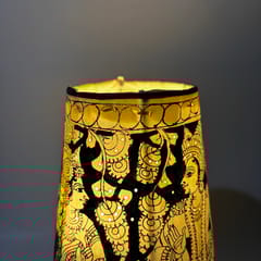 Sindhe Siva - Radha Krishna 8 inch round lamp