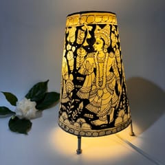 Sindhe Siva - Radha Krishna 8 inch round lamp