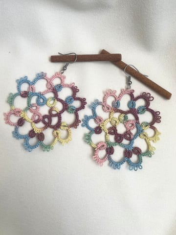 Knots to Node - Marshmallow Delight Earrings
