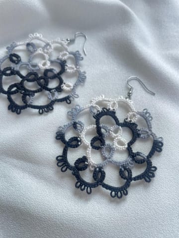 Knots to Node - Monochrome Melody Earrings