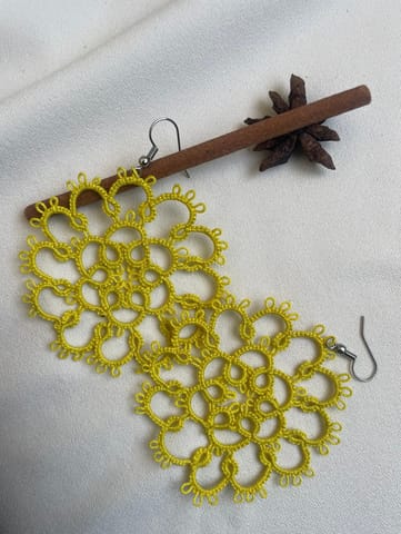 Knots to Node - Lemon Burst Earrings