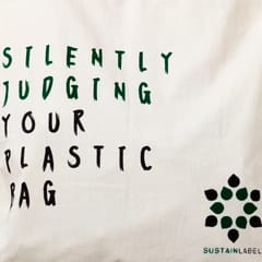 SustainLabel - Silently judging cotton tote bag
