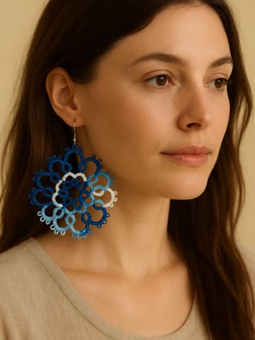 Knots to Node - Indigo Sky Symphony Earrings